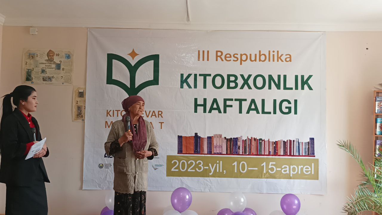 Kitobxonlik haftaligi" doirasida "Eng yaxshi kitobxon ayol" nomli koʻrik-tanlov oʻtkazildi.