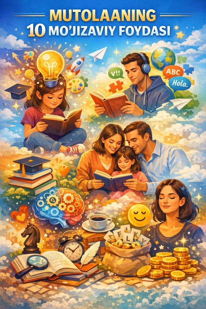 📚✨ MUTOLAANING 10 MO‘JIZAVIY FOYDASI ✨📚