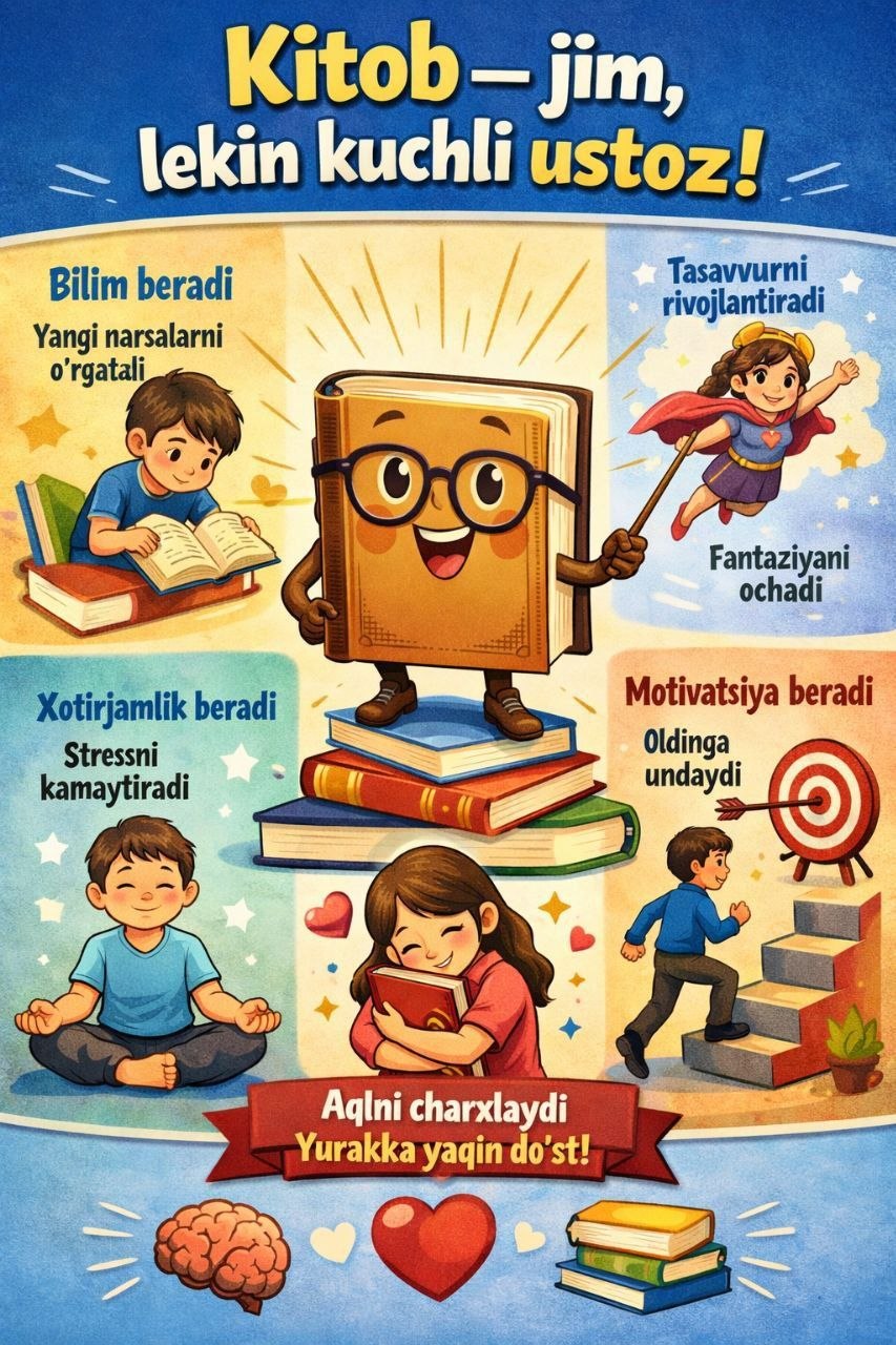 📚 Kitob o'qishning 10 foydasi