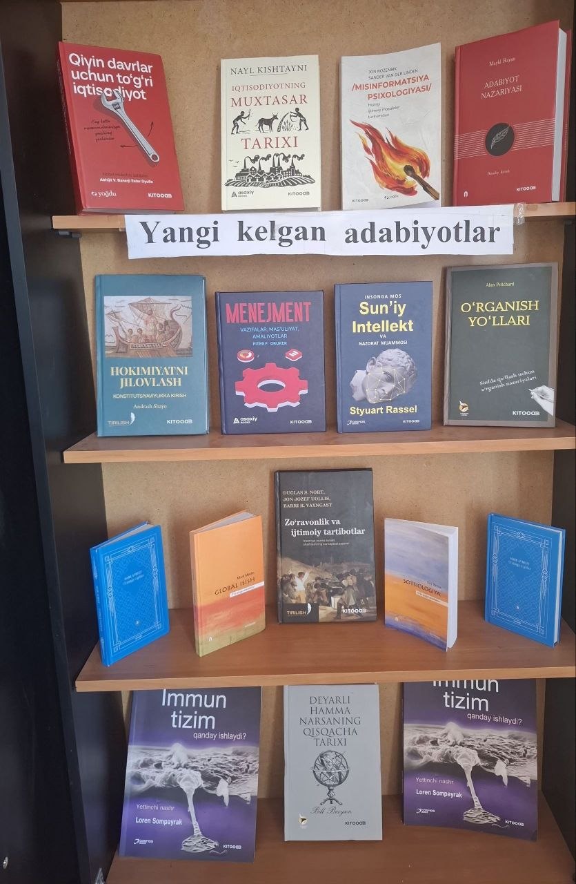 Yangi kelgan adbiyotlar ko'rgazmasi tashkil qilindi.