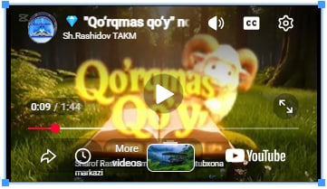 💎 "Qo‘rqmas qo‘y" nomli  ertagi.