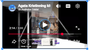  Agata  Kristinning kitoblariga tayyorlangan videorolik.
