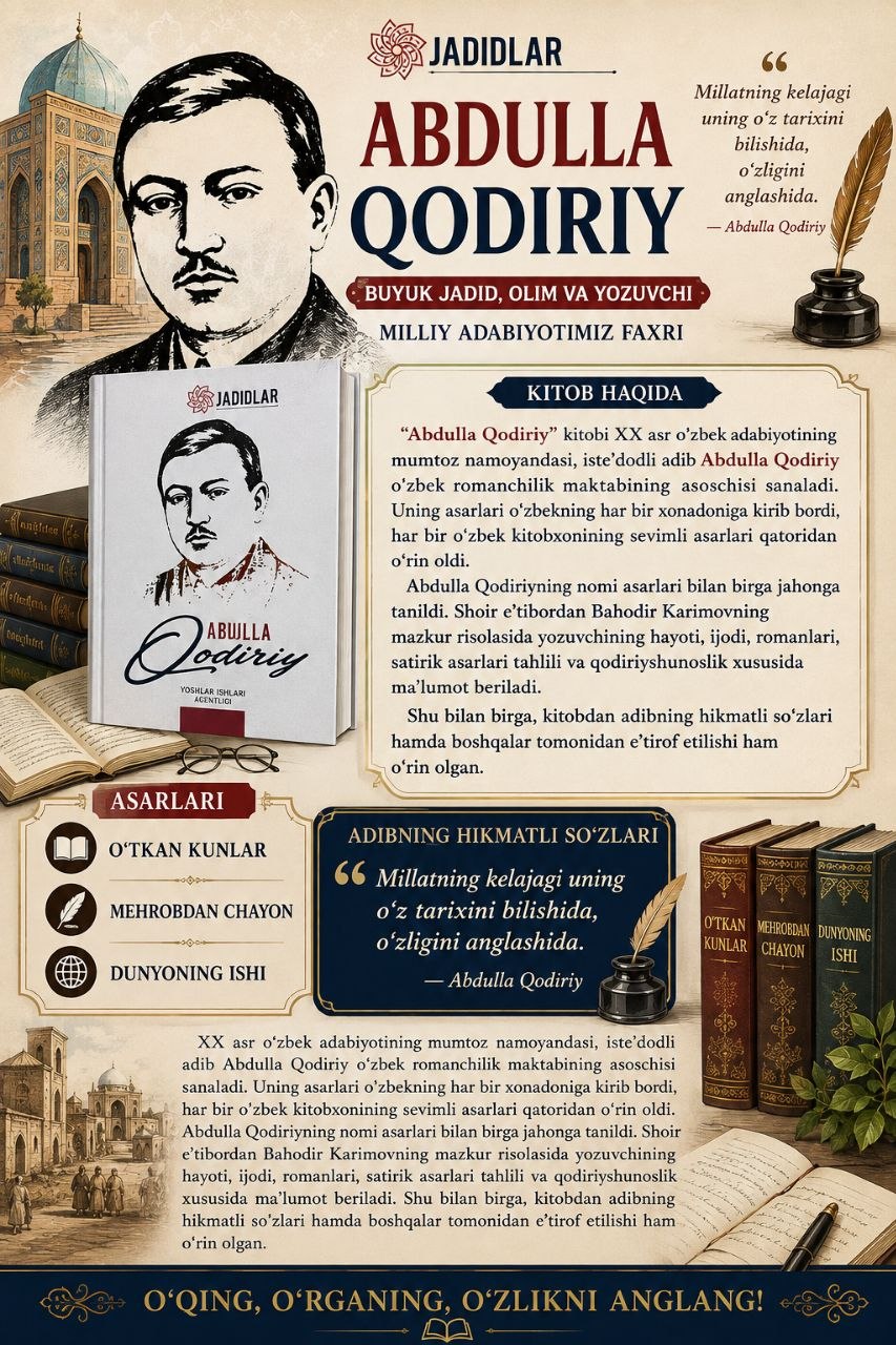 📚 Jadidlar ✍️Abdulla Qodiriy