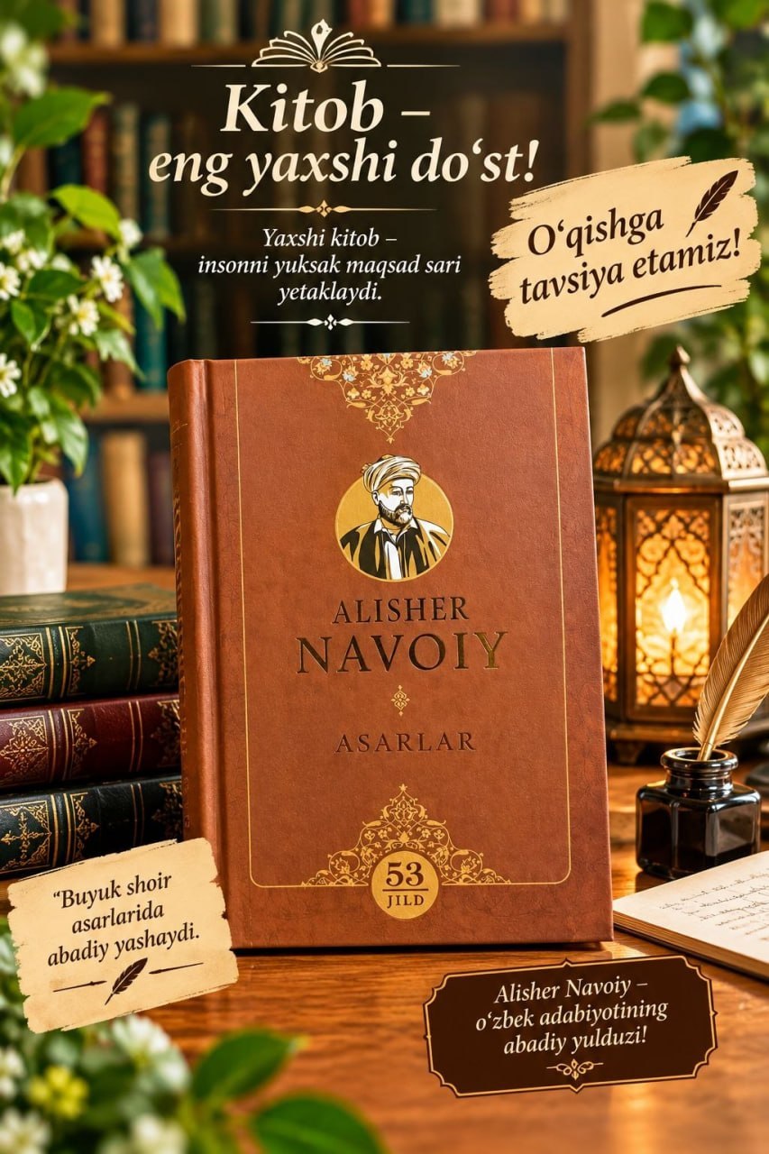 ✍🏻 Alisher Navoiy 📚 "Asarlar 100 jildlik"
